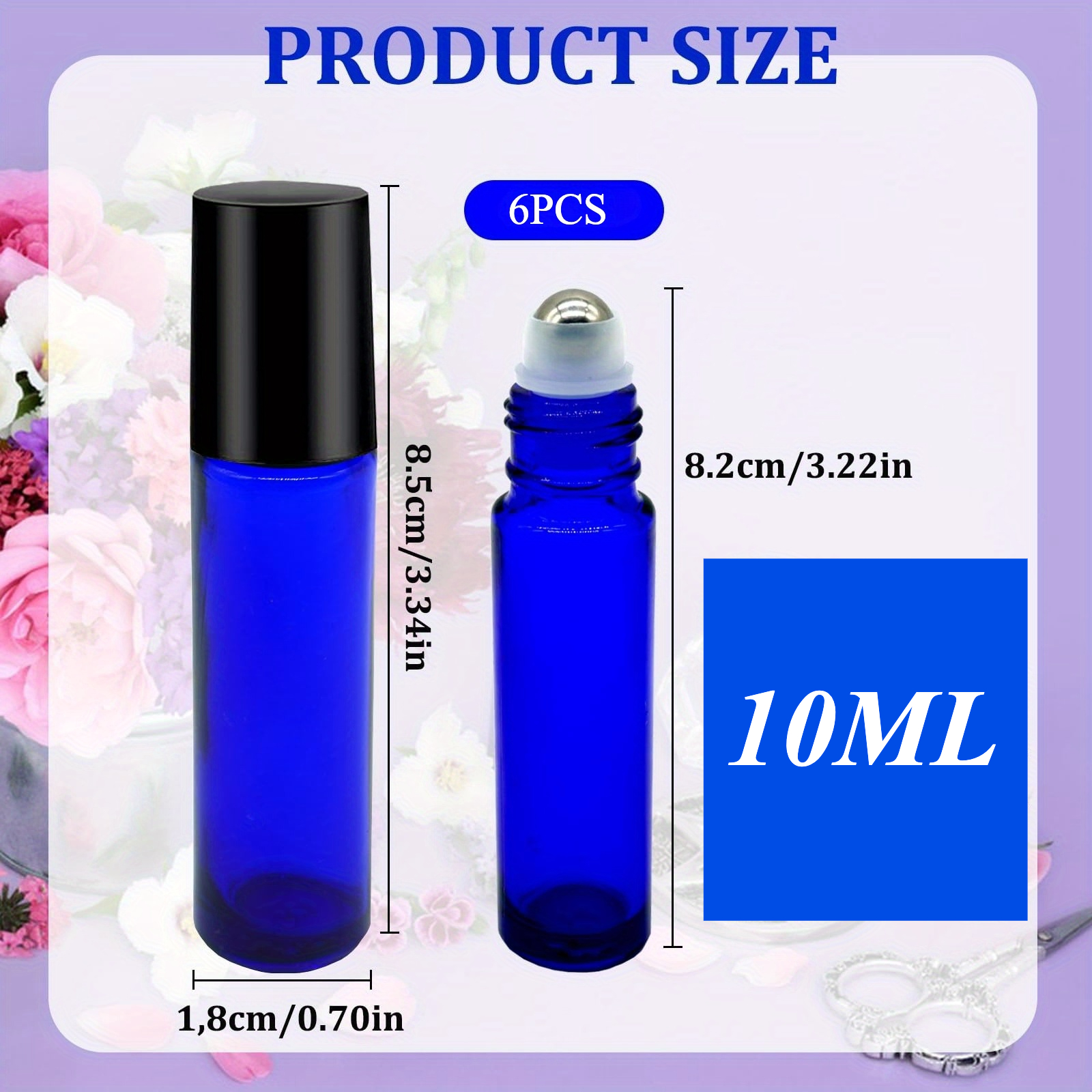 6pcs Glass Roll On Bottles 10m - Attar Oil Roll On recensie en prijs