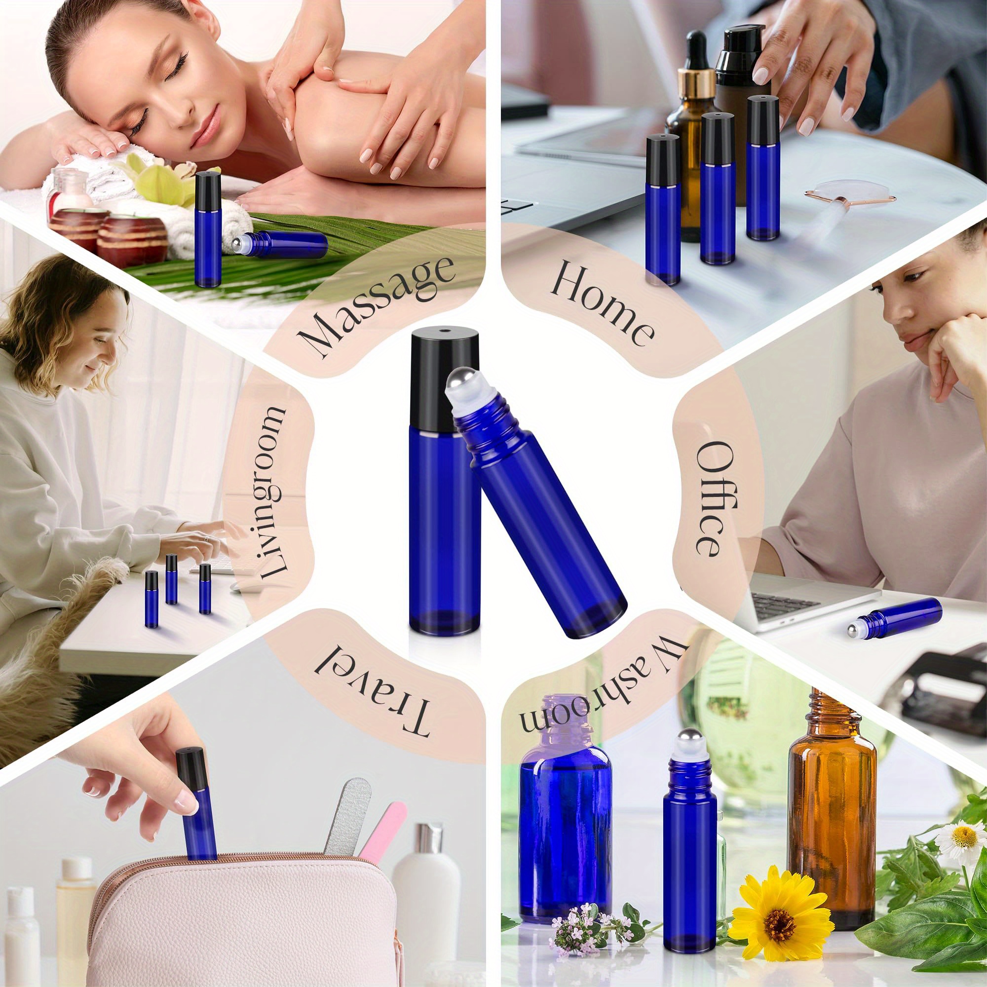 6pcs Glass Roll On Bottles 10m - Attar Oil Roll On recensie en prijs