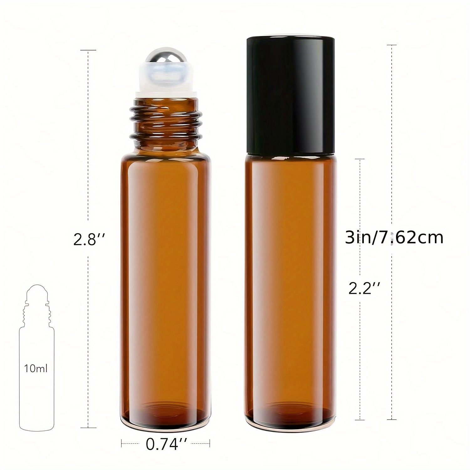 5/10PCS 5/10ml Amber Glass Emp - Attar Oil Roll On recensie en prijs
